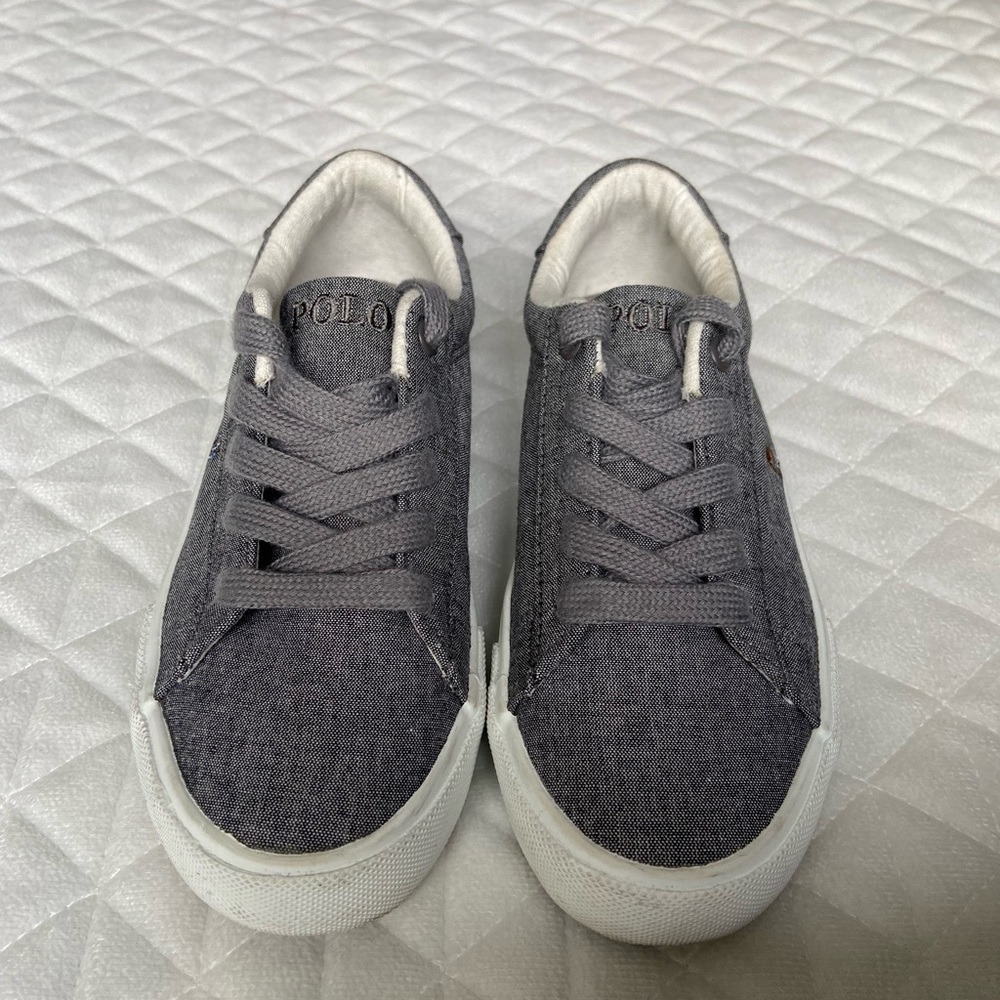 Polo Ralp Lauren Easton ll Sz 1 Shoes Colorful Pony/ Flesh Pony Chambray Fabric - Picture 5 of 10